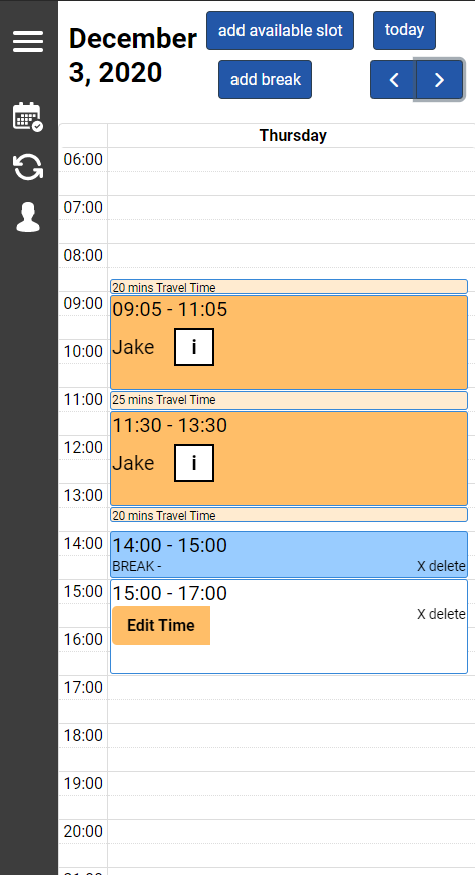 admin panel